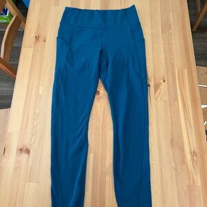 Blue High-Waisted Leggings